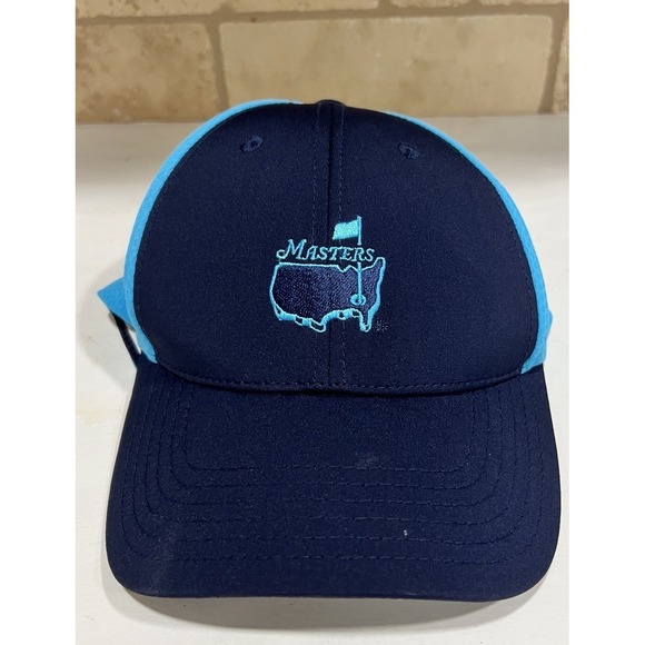 Masters Augusta National American Needle Blue Embroidered Cap Hat Poly Blend - Picture 1 of 6